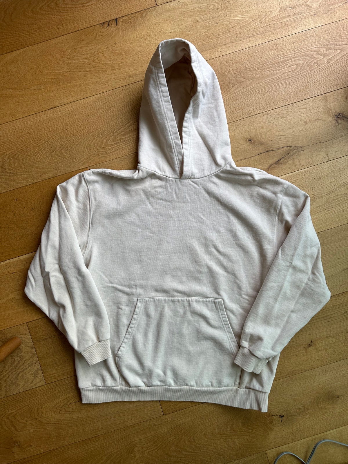 Skims Pullover Hoodie Sweatshirt Cream Kangaroo Pocket Oversized Large